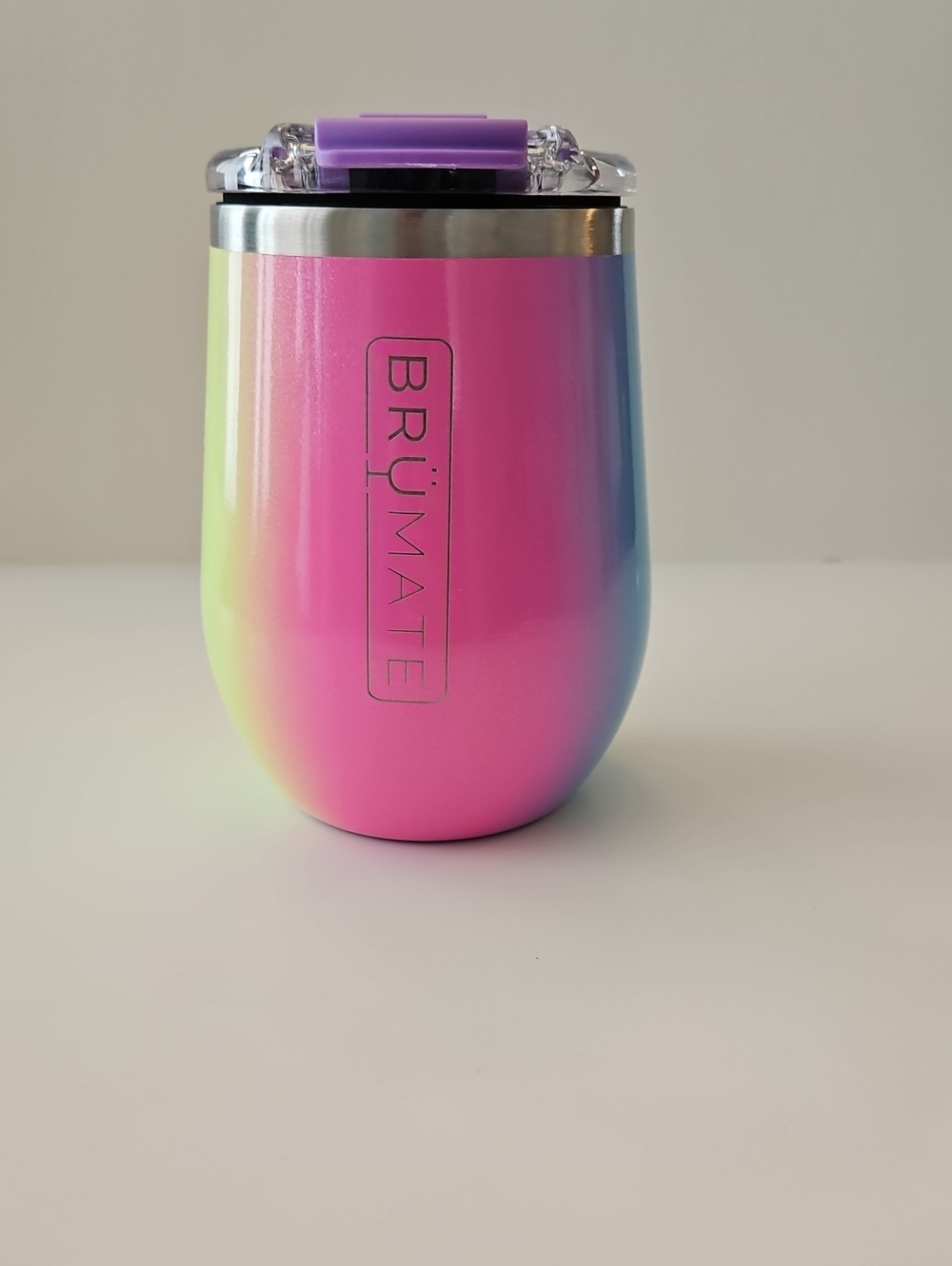 BrüMate uncork'd xl Glitter Rainbow Insulated Stemless Tumbler
